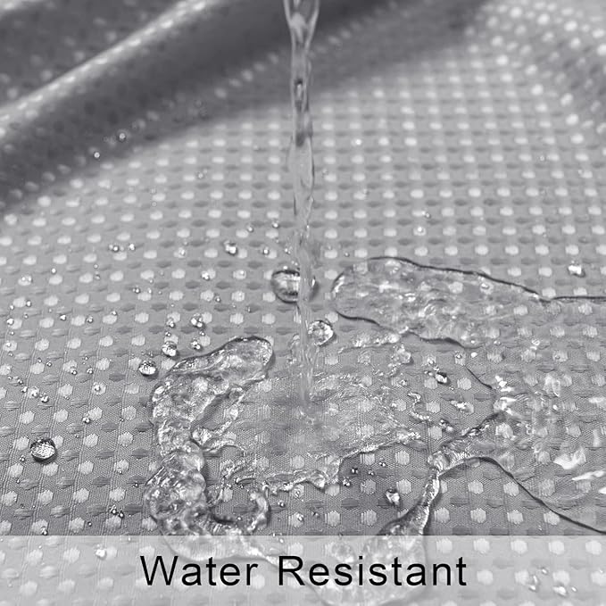Mrs.Naturall Silver Grey Hotel Style Shower Curtain Small Size Luxury Ombre Waterproof Waffle Cloth Shower Stall Curtains for RV Bathroom Grey and White 36 x 72 Inch L