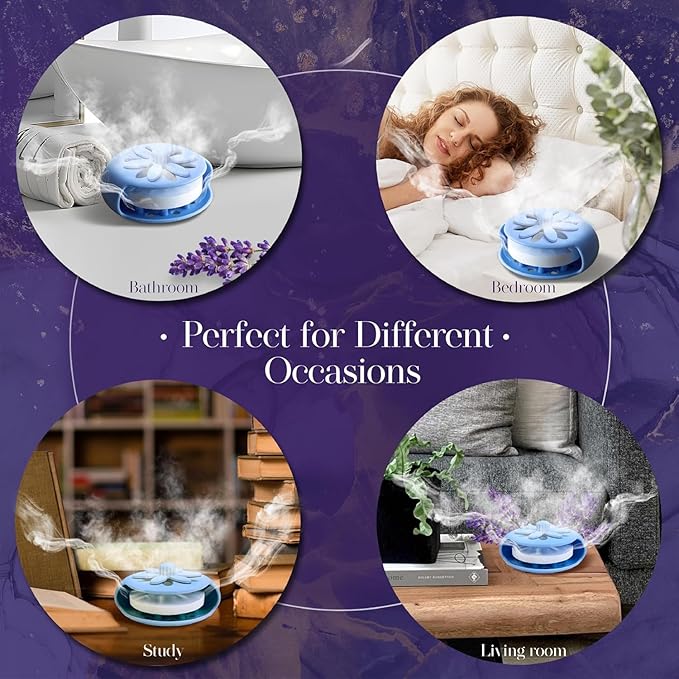Shower Steamers Tray Blue- Upgrade Shower Steamer Holder Dish with Big Suction Cup, Long Lasting Bath Bombs Shower Accessories, Aromatherapy Diffuser Containers for Bathroom Bedroom Car Yoga Decor