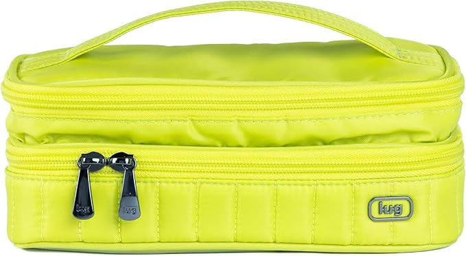 Lug Legacy Collection Double Decker Cosmetic Case, LEMON LIME