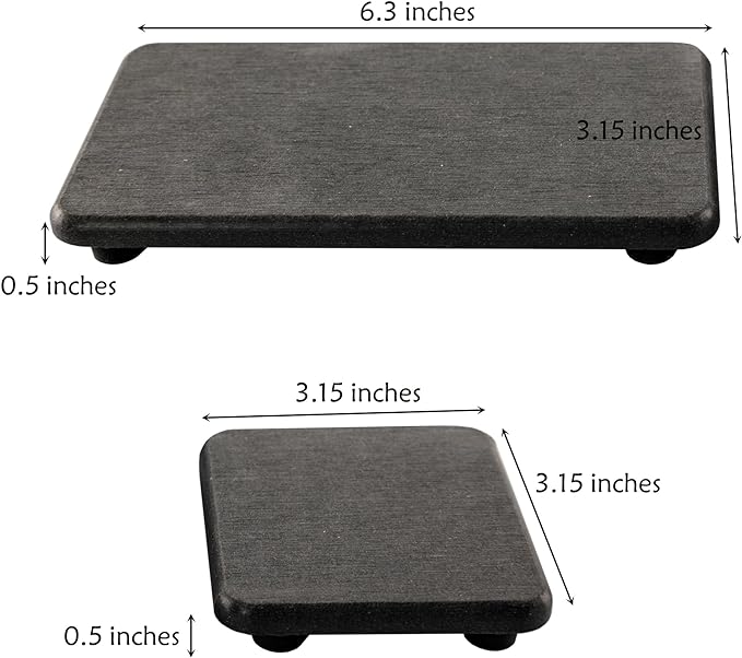 NiuYichee Set of 4 Water Absorbent Diatomite Coasters, Diatomaceous Earth Kitchen Soap Dish, Bathroom Trays, Water Absorbing Stone Used for Hand Soaps & Plants & Toiletries in The Modern Home
