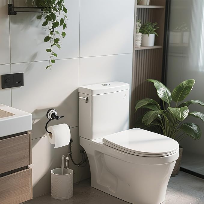 Wall Mounted Bathroom Kitchen Black Toilet Paper Holder, Open Arm Towel Holder, Tissue Holder, Bathroom Kitchen Tissue Roll Holder YIGUANXIN