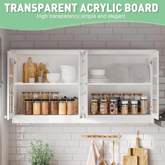 6pcs Medicine Cabinet Shelf Replacement 13inch Wooden Medicine Cabinet Shelves Wooden Bathroom Cabinets Shelves for Living Room Bathroom Kitchen Wall Mounted Medicine Cabinets (Transparent)