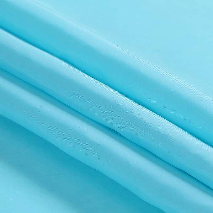 Ruffled Blue Modern Polyester Fabric Shower Curtain,Solid Boho Waterproof Decoratived Farmhouse Shower Curtains for Bathroom,72" W x Extra High 78" L