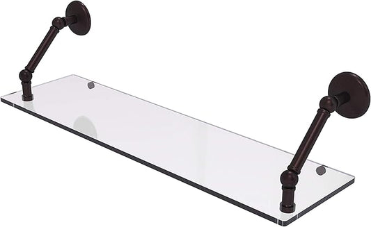 Allied Brass PMC-1-30 Prestige Monte Carlo Collection 30 Inch Floating Glass Shelf, Antique Bronze