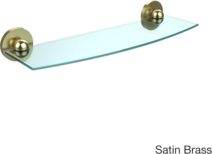 Allied Brass 1033/18 Skyline Collection 18 Inch Glass Shelf, Matte Gray