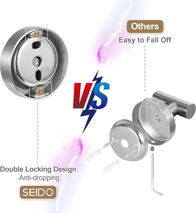 SEIDO Double Towel Bar for Bathroom Wall 36”L, 304 Stainless Steel Brushed Nickel Towel Bar, 2-Bar Design Bathroom Towel Rack, Brushed Nickel, 36 inch