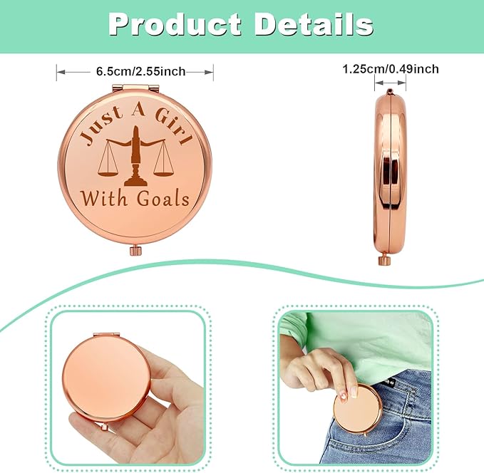 Lawyer Gifts for Women Compact Makeup Mirror Thank You Gift for Lawyers Law School Gifts Lawyer Student Gift Appreciation Folding Makeup Mirror Birthday Graduation Retirement