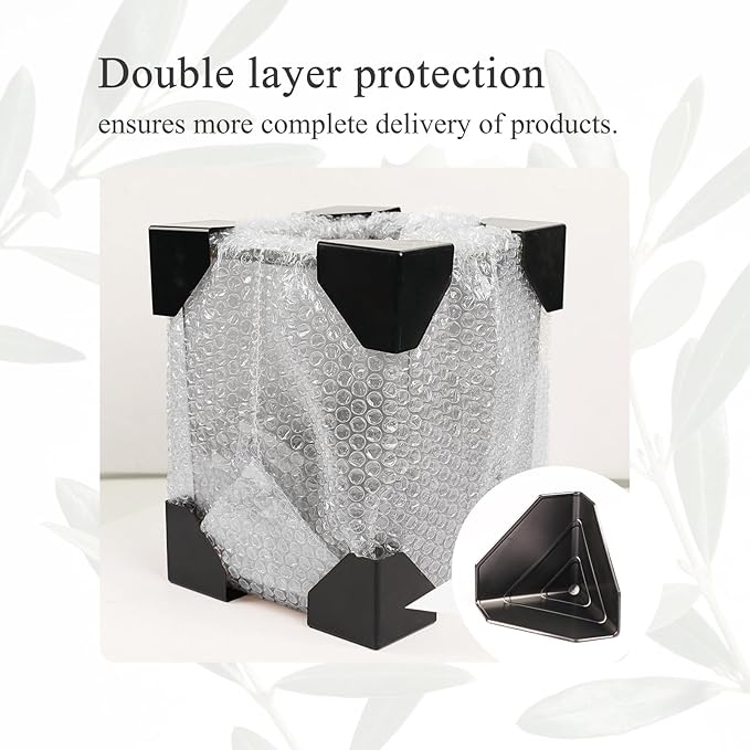CERBIOR Bathroom Accessories Set 7 Piece Bath Ensemble Includes Soap Dispenser, Toothbrush Holder, Toothbrush Cup, Soap Dish for Decorative Countertop and Housewarming Gift (Black)