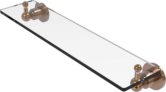 Allied Brass AP-1/22 Astor Place 22 inch Vanity Beveled Edges Glass Shelf, Brushed Bronze