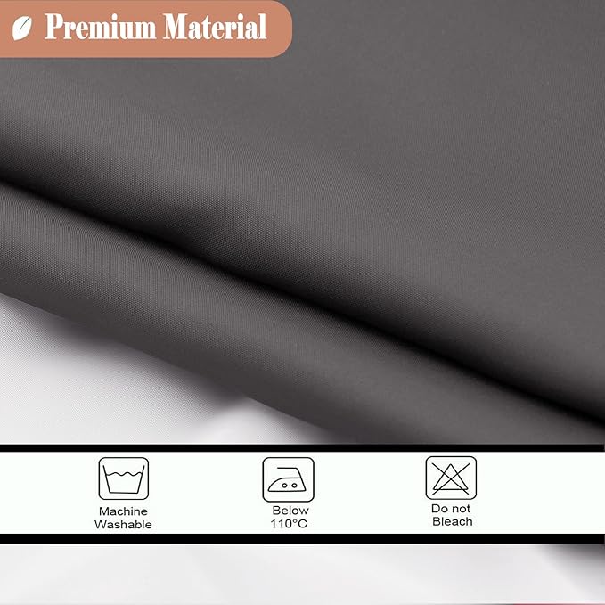 UFRIDAY Dark Gray Shower Curtain Extra Long 72-Inch x 78-Inch, Fashion Polyester Shower Curtains for Bathroom
