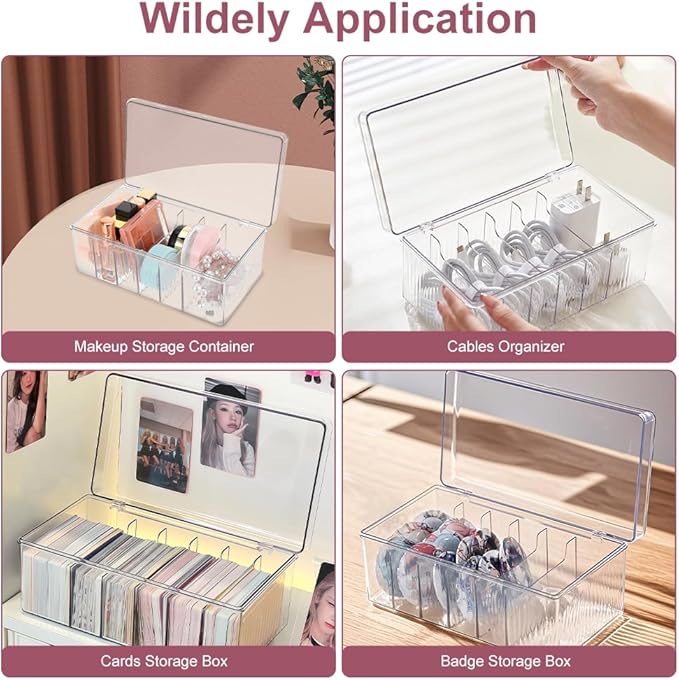 2PCS Acrylic Lashes Organizer, Eyelash Storage Box with 2PCS Tweezers and Sticky Notes, Large Capacity Eyelash Extension Supplies Organizer with Lid, Neatly Store and Organize Your Lash Supplies