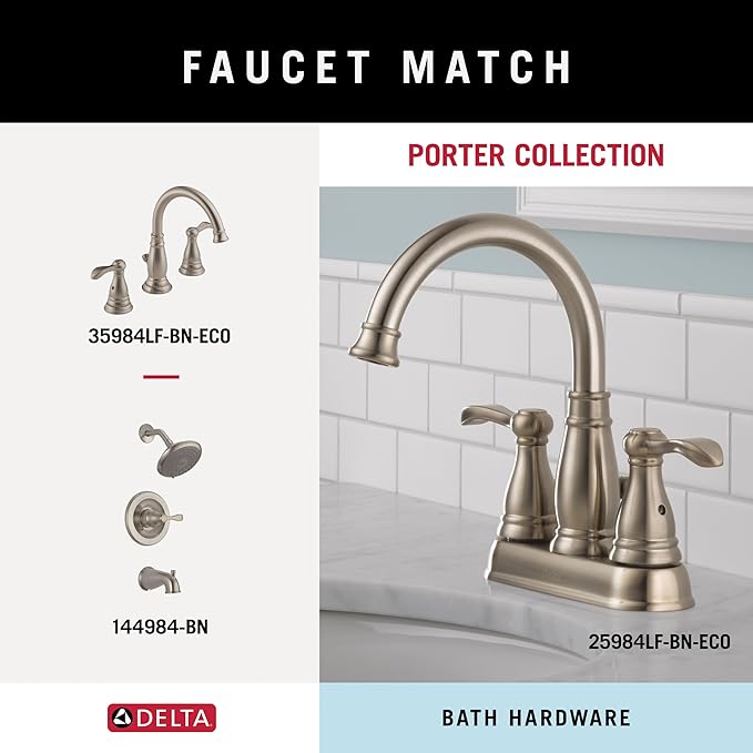 Delta Faucet Porter 18 inch Towel Bar, SpotShield Brushed Nickel , Bathroom Accessories, PTR18-BN