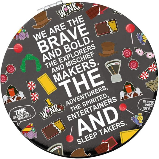 WSNANG Willy Musical Inspired Gift Chocolate Makeup Mirror for Fans and Musical Lover Chocolate Lover Gift(Brave WW Mirror-T)