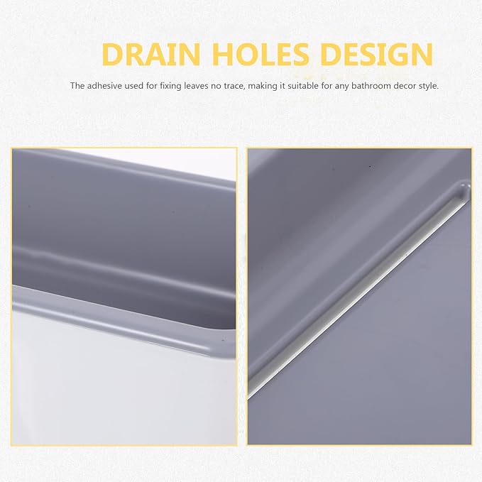 PRETYZOOM 1pc Toilet Shelf Bathroom Organizer Storage Mount No Drill Modern Design