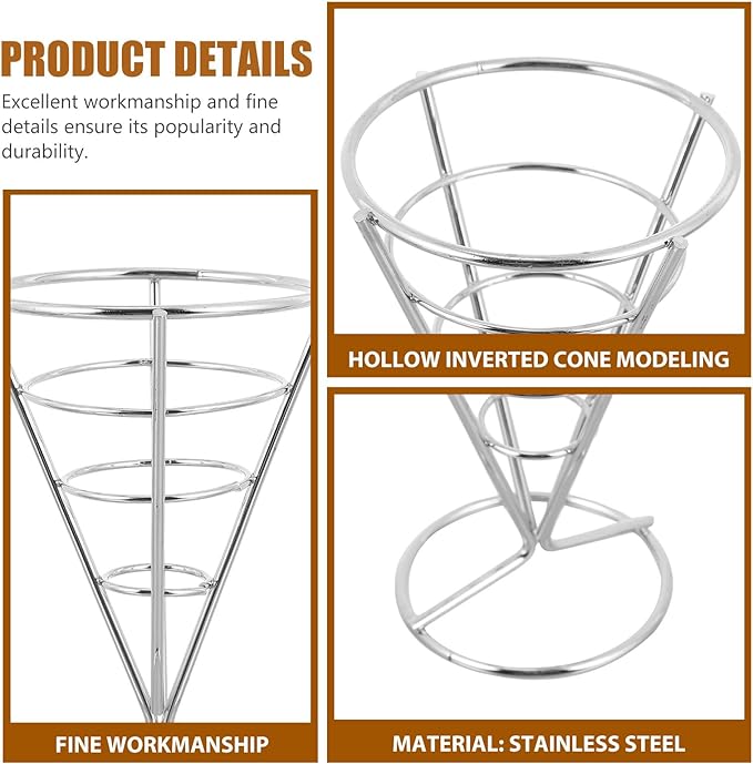Glass Shelf for Bathroom ，Glass Aluminum，French Fries Stand Pot Potato Chip Holder Display Basket Kitchen