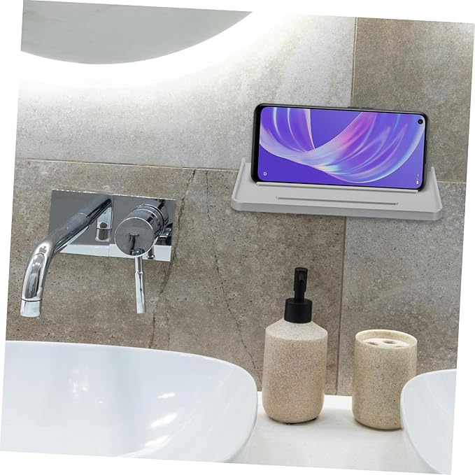 Bathroom Decor Wall Hanging Shelf Holder Wall Mount No Punch Rack Bathroom Shelf Organizer