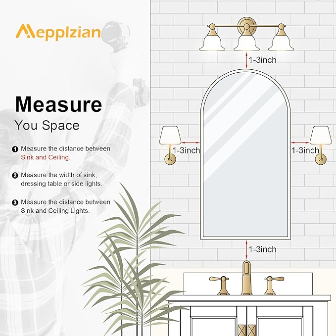 Arched Medicine Cabinet with Mirror,Brushed Gold Medicine Cabinet with Storage ,Gold Bathroom Vanity Mirror Cabinet ,Wall Mounted Only,Mirrored Medicine Cabinets for Bathroom, Laundry Room,16x32 Inch