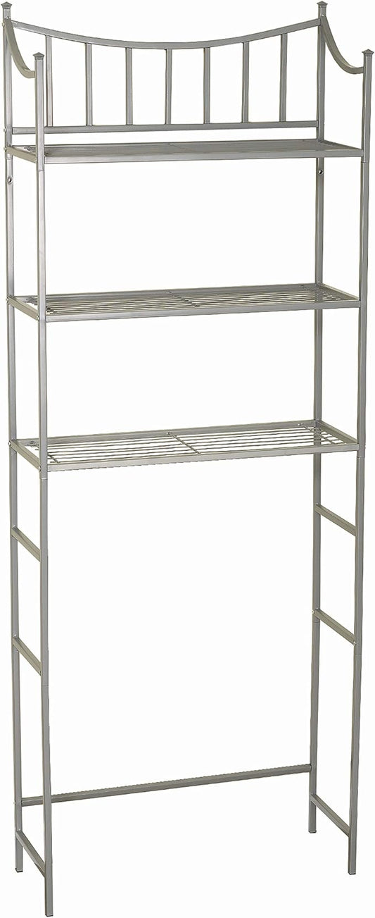 Zenna Home 9065NN Bathroom Spacesaver, Satin Nickel 9.5D x 25.19W x 66.38H in