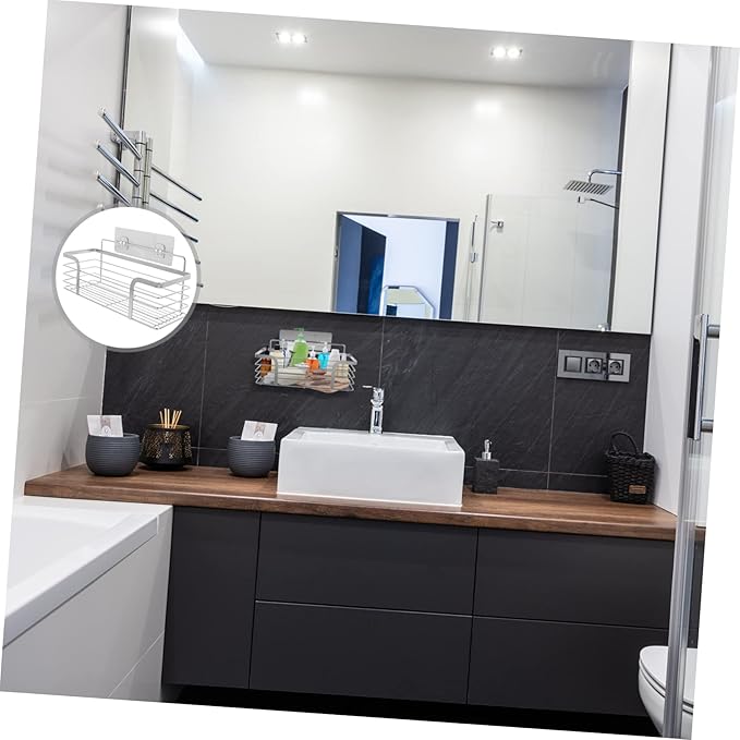 Zerodeko Stainless Steel Storage Rack Shower Shelf Towel Rack Bathroom Wall Decor Floating Shelves