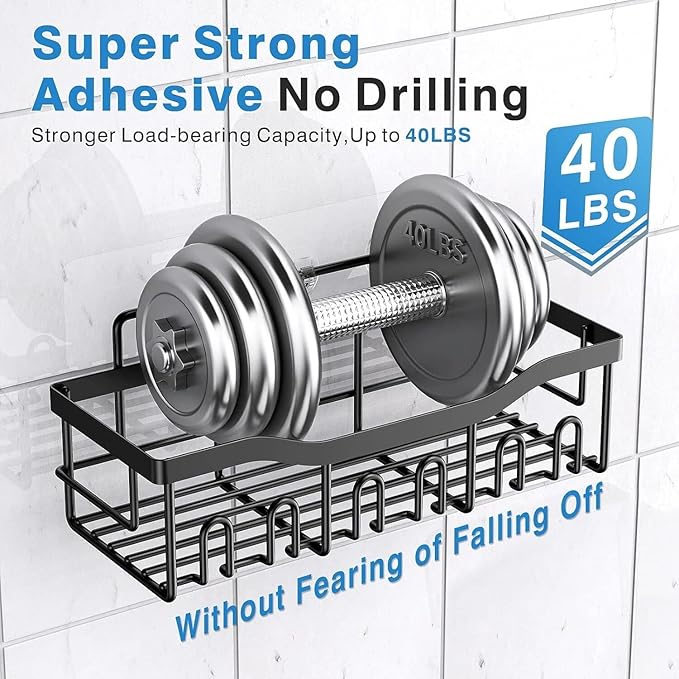 Caddy-Adhesive Bathroom Storage Organizer Wall Shelves Utility Rack Shelf Corner