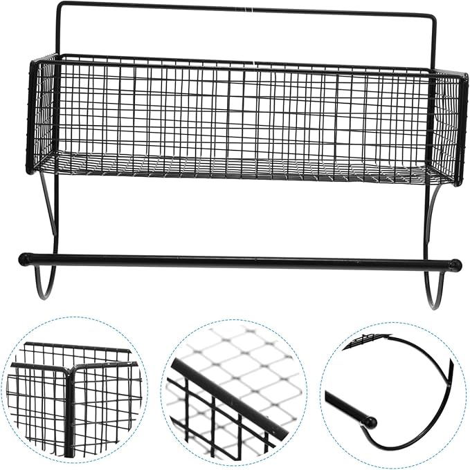 Holibanna Toilet Storage Rack Kitchen Storage Shelf Bathroom Shelving Wall-Mounted Rack Floating Shelves