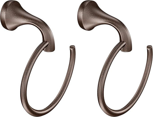 Moen YB2886ORB Eva Bathroom Towel Ring, Oil-Rubbed Bronze (Pack of 2)