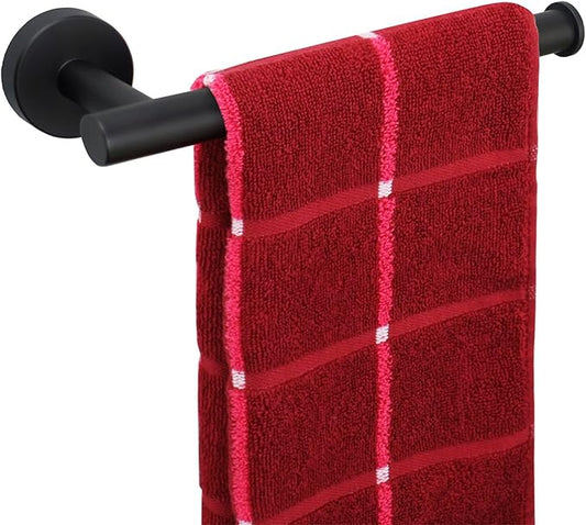 TocTen Hand Towel Holder - 9 in Towel Ring Thicken SUS304 Stainless Steel Towel Holder for Bathroom Wall, Contemporary Bath Hand Towel bar Wall Mounted Towel Racks for Bathroom Kitchen(Matte Black)