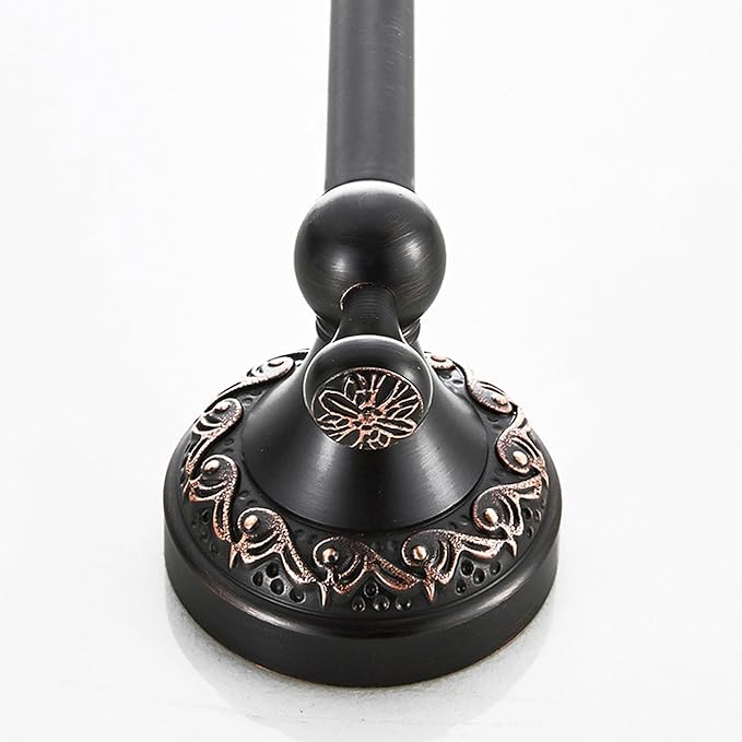 Oil Rubble Bronze Brass Bath Roll Toilet Paper Holder, Wall Mounted Black Bathroom Hardware Accessories, Pattern Carving Design