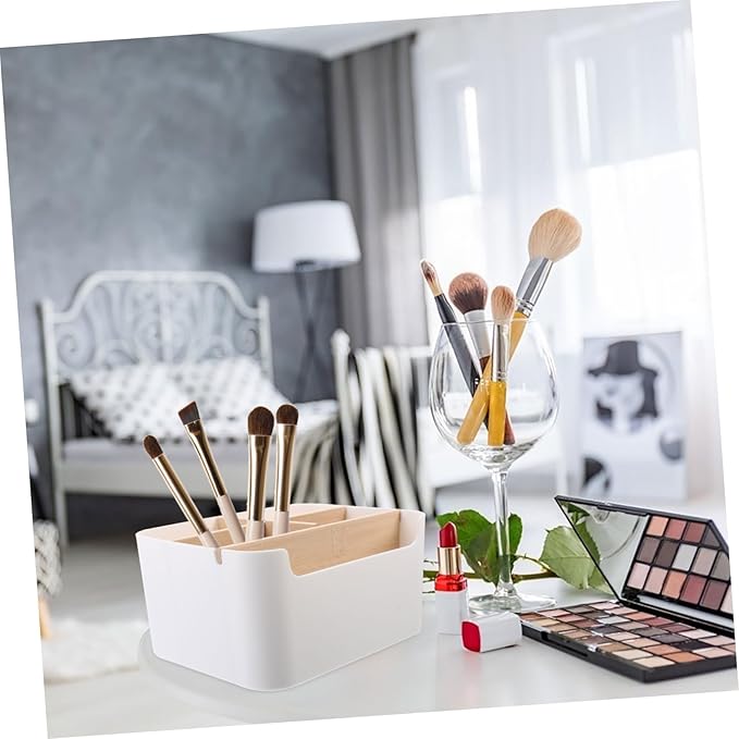 Creative Desktop Organizer Storage Box Versatile Table Organizer for Makeup Lipstick Multi-compartment Storage Case for Home and Vanity Use