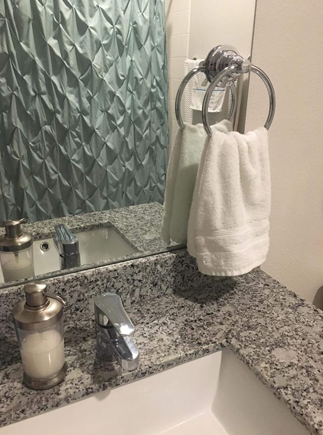 JiePai Drill Free Powerful Vacuum Suction Cup Towel Ring Shower Washcloth Hand Towel Round Holder