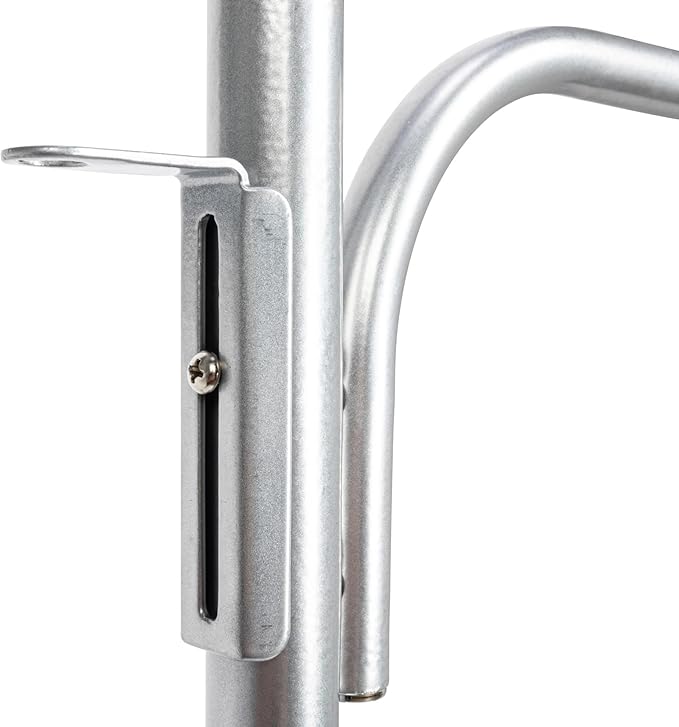 Household Essentials Hinge-It Clutterbuster Steel Valet Family Towel Bar, Silver