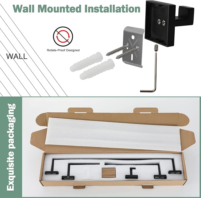 VELIMAX Premium Stainless Steel 4 Pieces Bathroom Hardware Accessories Set Wall Mounted Towel Bar Set, Matte Black, 24-Inch
