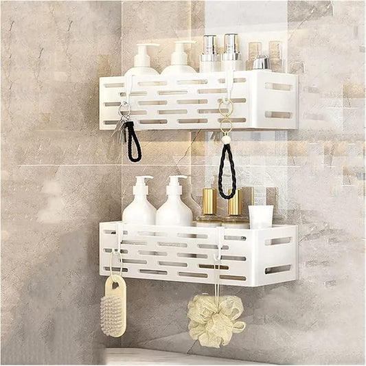 Floating Shelves Metal Toiletries Storage Rack Double Wall Mounted Metal Storage Rack No Punching Simple Toilet Storage Rack Bathroom Shelves Hanging Spice Rack Wall Mount ( Color : Gold , Size : 30cm