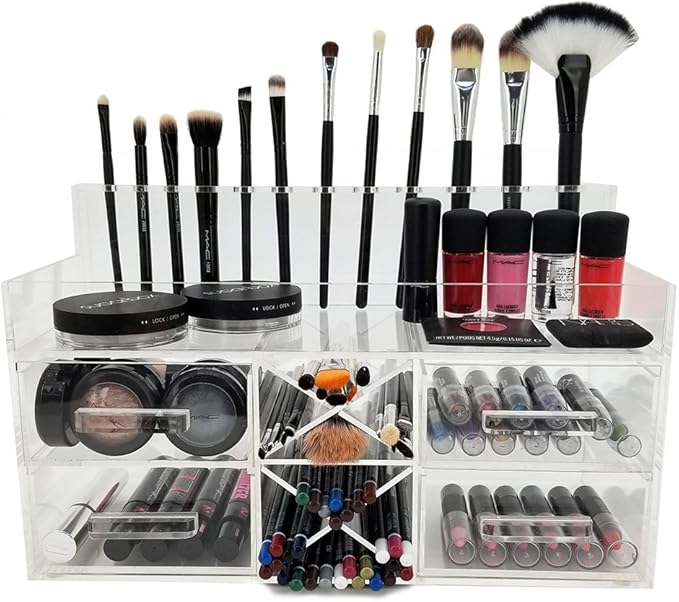 OnDisplay Acqua Luxury Handmade Acrylic Cosmetic/Makeup Organizer