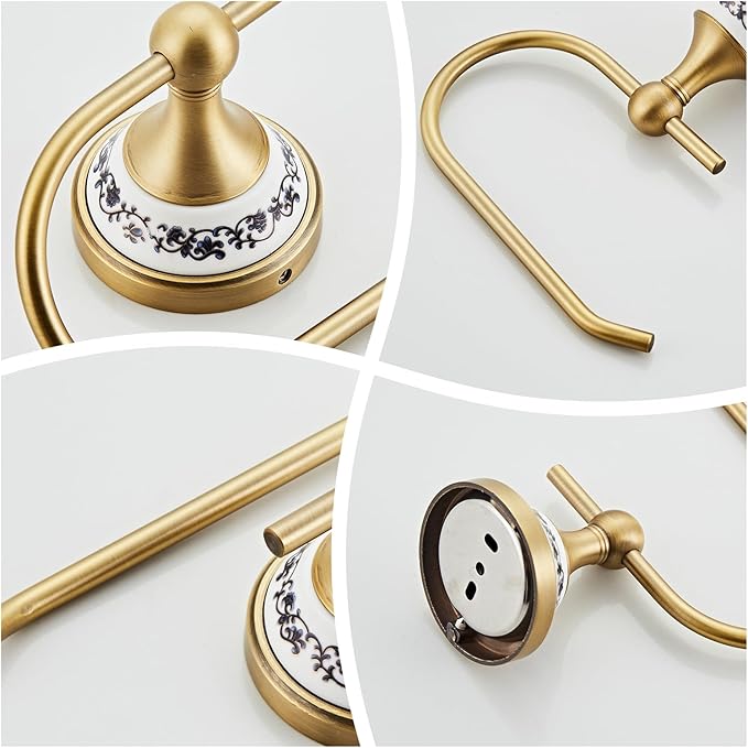 Wall Mounted Bathroom Kitchen Antique Toilet Paper Holder, Open Arm Towel Holder, Tissue Holder, Bathroom Kitchen Tissue Roll Holder YIGUANXIN