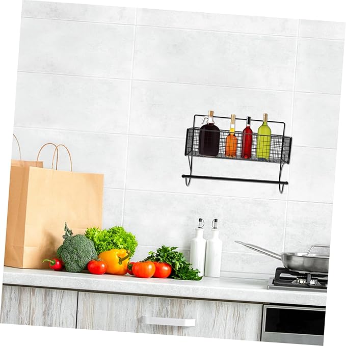 Sturdy Iron Art Wall-Mounted Storage Rack Multi-Function Bathroom Shelf