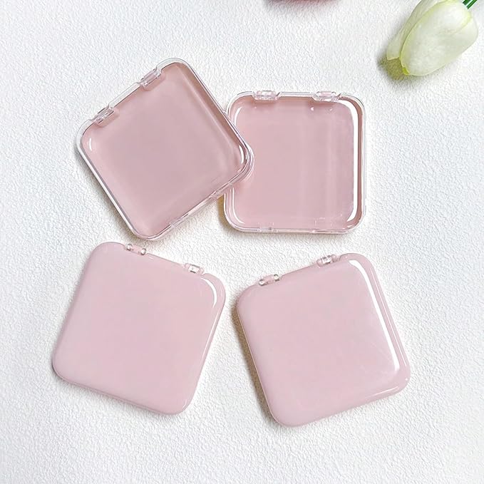 12pcs Press on Nail Storage Box with 60 Pcs Adhesive Tape Acrylic Nail Display Box Artificial False Nail Box Organizer Fake Nail Case Transparent Nail Packaging Boxes (12pcs Pink Nail Box)