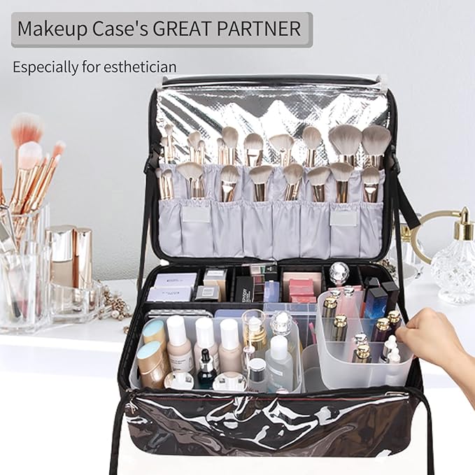 OCHEAL Makeup Organizer Case Set: Stackable Clear Vanity Storage - Multi-size Holder for Makeup, Jewelry, Toiletries