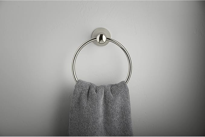 Kohler K-21955 Tempered 6-7/8" Wall Mounted Towel Ring - Matte Black
