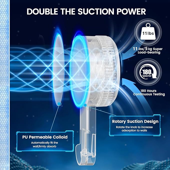 Clear Suction Cup Towel Bar - 21.5 Inch Removable No Drill Suction Towel Bar with Strong Suction & Reusable Adhesive Suction Towel Rack for Shower Bathroom Kitchen