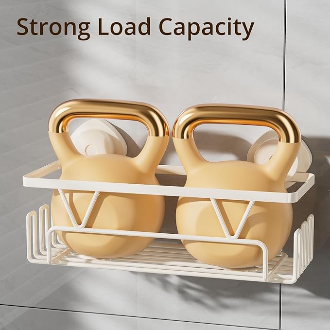 KEGII Bath Toy Storage Suction Cup for Bathtub, Reusable Bathtub Toys Organizer, Suction Shower Caddy for Bathroom, No Drill Shower Basket, Drainable