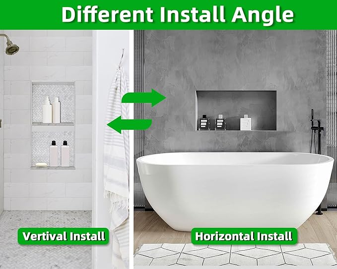 Tile Ready Shower Niche 24"x12" Niche for Shower Wall, Recessed Showers Niches Box Shelf for Bathroom Storage/Remodel,Waterproof and Ready-to-Tile,Outer Size 16"x28",Depth 4”