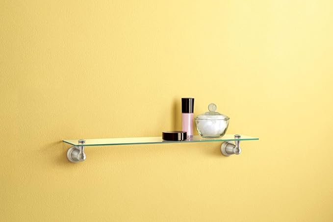 Moen Y2690BN Banbury 22.75 in. W Glass Shelf in Brushed Nickel