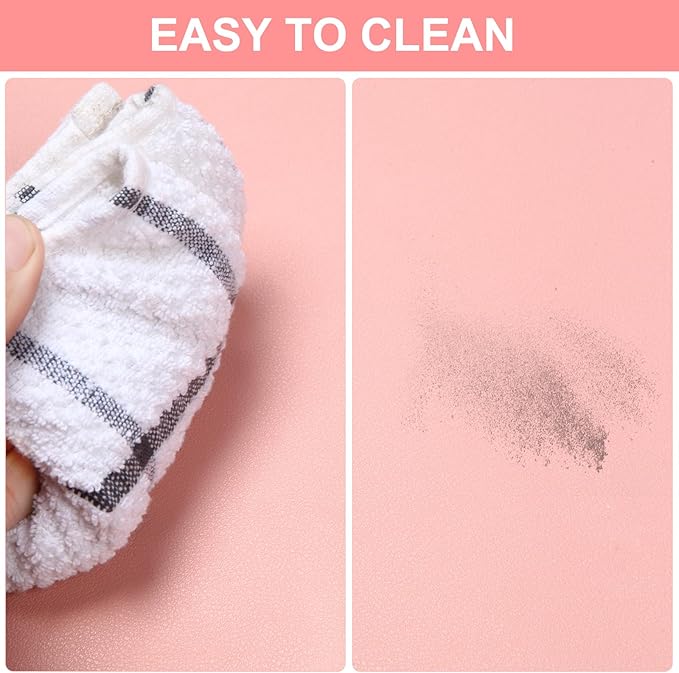Makeup Mat for Vanity - Waterproof | Oil-Proof | Dust-Resistant | Soft and Comfortable Desk Protection, Ideal for Makeup Tables and Workbenches (15.7"X23.6", Pink)