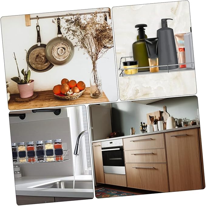 Bathroom Storage Rack Stainless Steel Draining Shelf for Bathroom Kitchen Wall-Mounted Organizer Easy to Clean Practical Design for Toiletries and Accessories