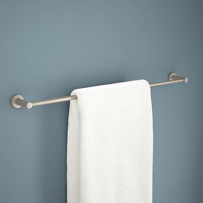 Franklin Brass Wake (1-Pack) Telescoping 15-1/2" ?€? 29" Adjustable Towel Holder Satin Nickel Wall Mounted Towel Bar Expandable Towel Rack for Bathroom Bathroom Accessories WAK27-BN