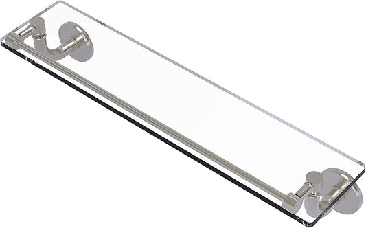 Allied Brass RM-1-22-GAL Remi Collection 22 Inch Vanity Gallery Rail Glass Shelf, Satin Nickel