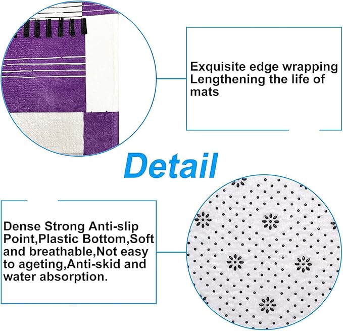 Shower Curtain Sets Lavender Purple Bathroom Sets with Shower Curtains and Rugs Modern Home Bathroom Décor Accessories,Shower Curtains Waterproof with Non-Slip Rugs Toilet Lid Cover and Bath Mat