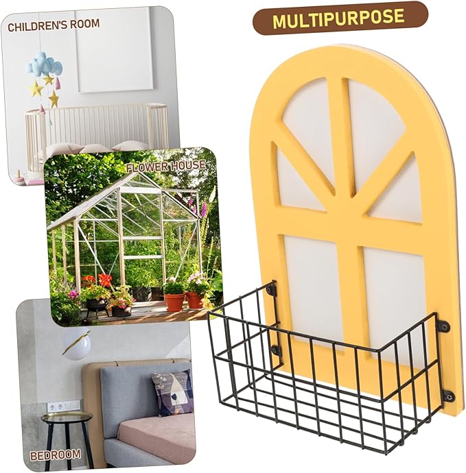 PRETYZOOM Wall Mounted Retro Storage Basket Single Placement Rack for Home Decoration Multi Purpose Organizer Shelf for Bathroom Living Room and Bedroom Easy Installation