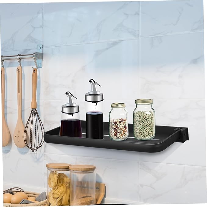 Zerodeko Countertop Extension Fold Down Folding Bathroom Shelf Metal Wall Mount